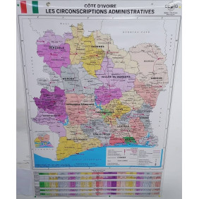 Carte administrative de côte d'ivoire n Ed plastifiée - cesig