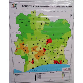 Carte densité et population en côte d'ivoire