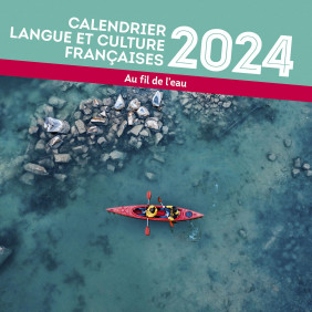 Calendrier langue et culture françaises - Au fil de l'eau. Avec le livret des réponses Edition 2024 - Grand Format