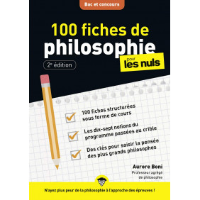 100 fiches de philosophie pour les nuls 2e édition - Grand Format