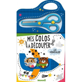 Mes colos à découper - Les véhicules - Bloc d'activités avec une paire de ciseaux - Dès 4 ans