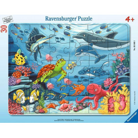 Ravensburger - Puzzle Enfant - Puzzle cadre 30-48 p - Au fond de la mer - Dès 4 ans