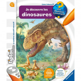 Ravensburger- tiptoi®- Livre interactif- Je découvre Les Dinosaures - Jeu éducatif électronique, sans écran - Dès 4 Ans