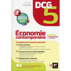 DCG 5 - Economie contemporaine - Manuel et applications - Grand format