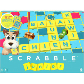 Mattel Scrabble Junior, Jeu de Société pour enfant, dès 6 ans, Jeu de Société Enfants avec de Lettres, Jeux enfants dès 6 ans