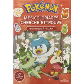 Mes coloriages cherche-et-trouve Pokémon - Bienvenue à Paldea + 100 stickers en cadeau ! - Album - Dès 5 ans