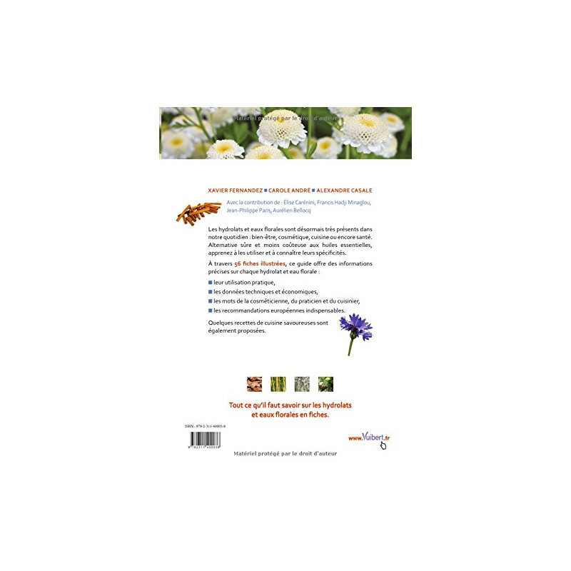 Hydrolats et eaux florales - Vertus et applications - Librairie de France