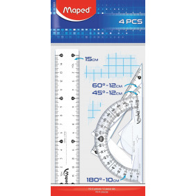 Maped 242815 - 15 cm - 4 pièces - Kit géométrie Start