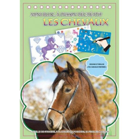 Chevaux - mini bloc a dessin recreatif - Librairie de France