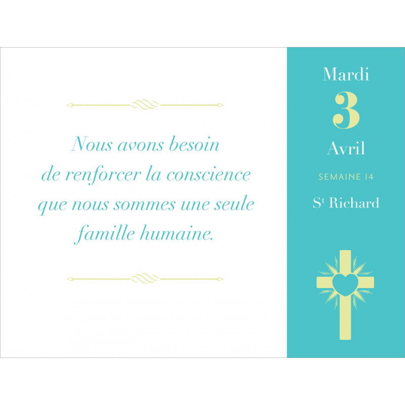 Almaniak Préceptes du pape François 2018  - Librairie de France