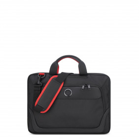Delsey Parvis Plus 2 Compartment PC Protection Satchel - Black