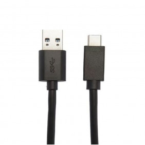 APM Cordon USB 3.0 USB-A/Type-C - Mâle/Mâle - Noir - 1m
