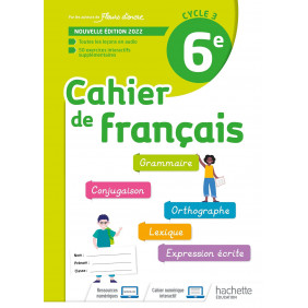 Cahier de Français cycle 3/6e - cahier d'activités - Edition 2022 - Grand Format