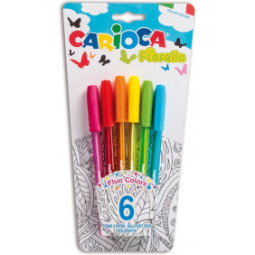 Stylo bille fiorelle assortis blister de 6