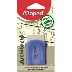MAPED Gomme caoutchouc naturel dessin étui plastique protection Couleur Assorties