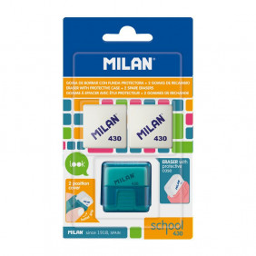 Blister gomme avec étui School 430 Look + 2 recharges gommes 430