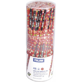 Milan Pot de 48 Crayons Graphite HB Super Heroes Couleur Rouge 0711315148SH - Vendu à l'unité