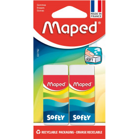 Maped gomme Softy , blister de 2 pièces - 021792