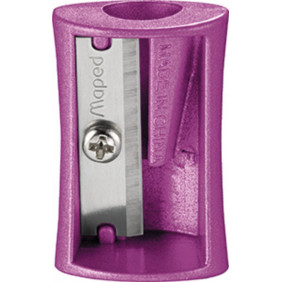 Taille-crayon satellite en métal rose - 041712 - Vendu à l'unité