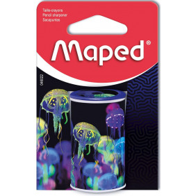 Maped - Taille-crayons canette - 1 trou - Avec réservoir - Décor Deepsea Paradise - Emballage recyclable - 046022