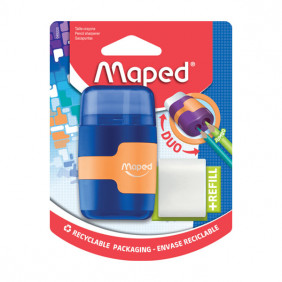 Taille-crayon Maped Connet 2 Orif avec blist en caoutchouc 049220 - Assortiment