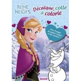 La Reine des Neiges - Décalque, colle et colorie