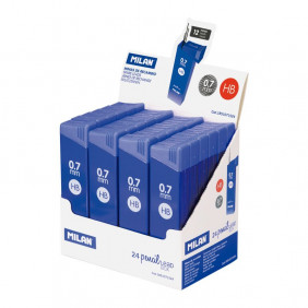 Boîte présentoir 24 petites boîtes de 12 mines 0,7 mm HB - Vendu à l'unité