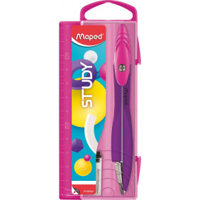 Maped Compas Study Pop avec inserts en graphite 2 pièces assortis - Vendu à l'unité