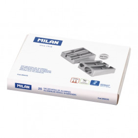 Coffret 20 taille-crayons doubles en aluminium - Vendu à l'unité