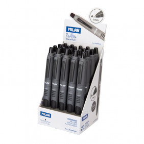 Boîte présentoir 20 stylos COMPACT, encre noire - Vendu à l'unité