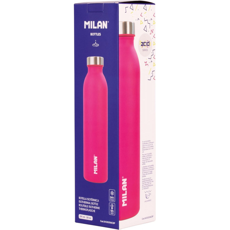 MILÁN MILAN® Bouteille Isotherme En Acier Inoxydable 591 Ml