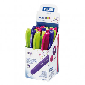 Boîte présentoir 21 porte-gommes automatiques Tri Jet, série Acid