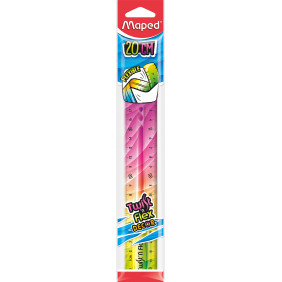 Maped 279215 - Règle Flexible Twist´n Flex Decor, 20 cm - L'original ! avec Nouveau dégradé de Couleur - Vendu à l'unité
