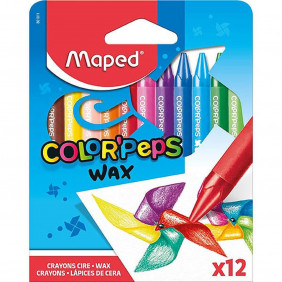 Maped 861011 – Color Peps Wax, 12 crayons cire