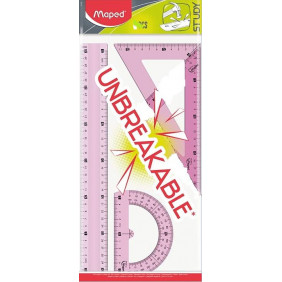 Maped - School Ruler - Study Unbreakable - 3 pièces Maxi Set