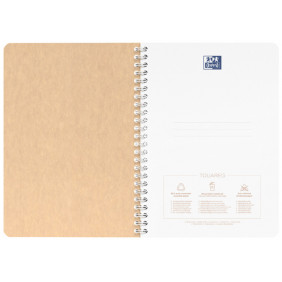 Cahier Touareg rel. intégrale A4, 180p./90 feuilles recyclées 90g/m², quadrillé 5x5