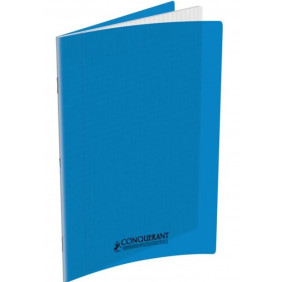 Conquérant Classique - Cahier polypro 17 x 22 cm - 96 pages - grands carreaux (Seyes) - bleu ciel
