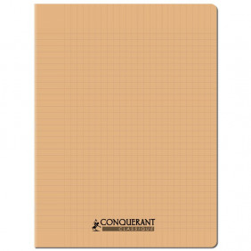 Cahier Classique PP piqué 24x32, 96p./48 feuilles 90g/m², Séyès, coloris abricot
