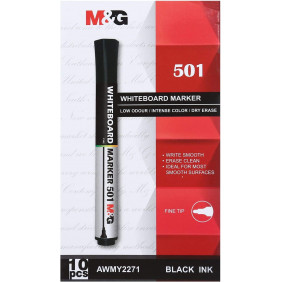 M&G Awmy2271 marqueur pour tableau blanc pointe fine 501 noir