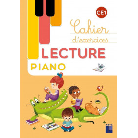 Lecture Piano CE1 - Cahier d'exercices Edition 2022 - Grand Format - De 6 à 8 ans