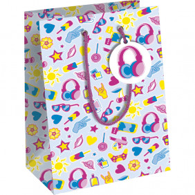 Peps rose, sac moyen- 21,5x10,2x25,3cm