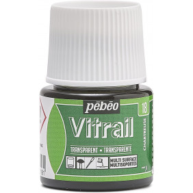 Peinture sur verre base solvant - 45 Ml - Vitrail chartreuse