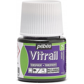 Peinture sur verre base solvant - 45 ML - Vitrail violet