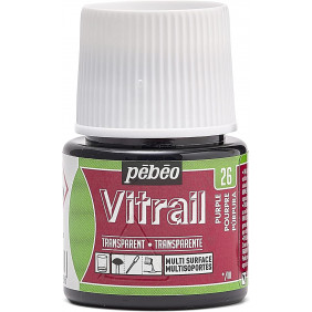 Peinture sur verre base solvant - 45 Ml - Vitrail pourpre