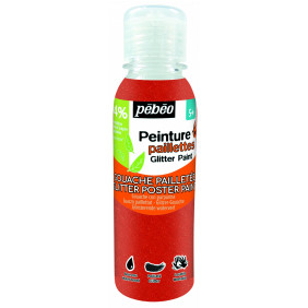Peinture paillettes enfant rouge 150ml