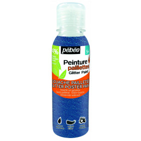 Peinture paillettes enfant turquoi 150ml