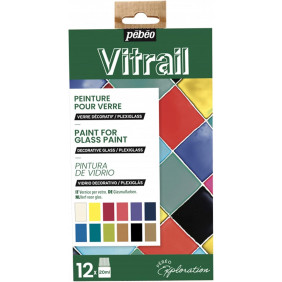 Peinture sur verre base solvant - Vitrail