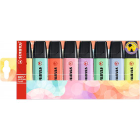 Surligneur pastel stabilo boss original Pastel - Pochette de 8 surligneurs pastels, coloris assortis