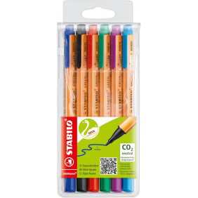 Stylos feutre pointe large 0,8 mm stabilo greenpoint 6pcs