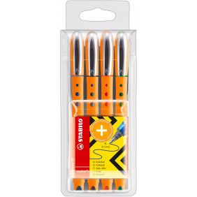 Stylo roller fine bionic worker 0,3mm pochette de 4